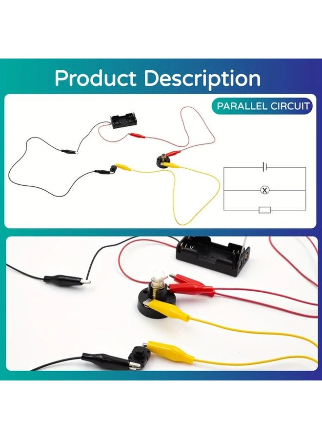 مجموعة تجارب العلوم التعليمية موديل A9 مع محرك ومصابيح وجرس وصندوق تخزين - Image 4